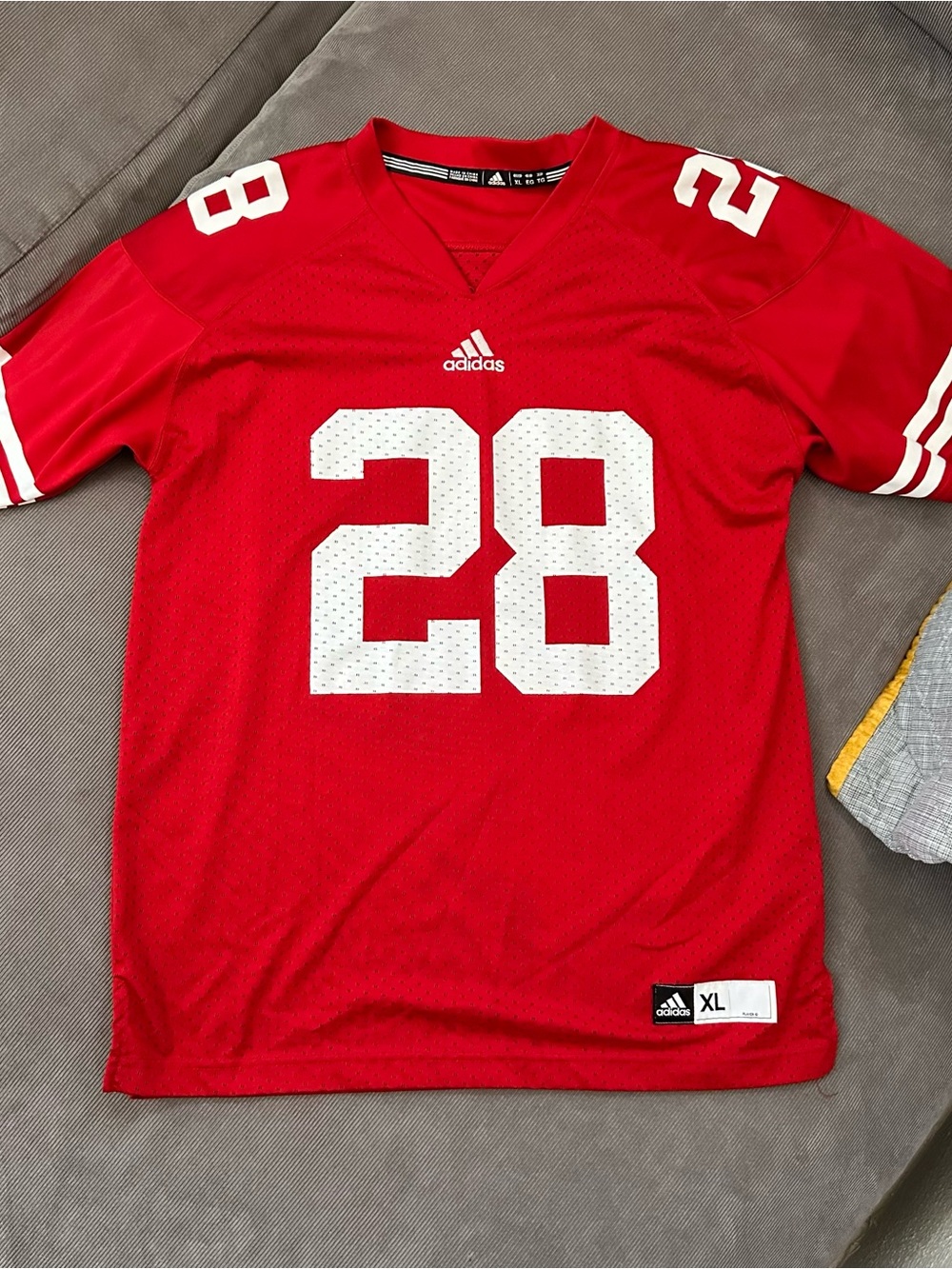Adidas Wisconsin Badgers #28 Football Jersey Youth XL/Adult S EUC